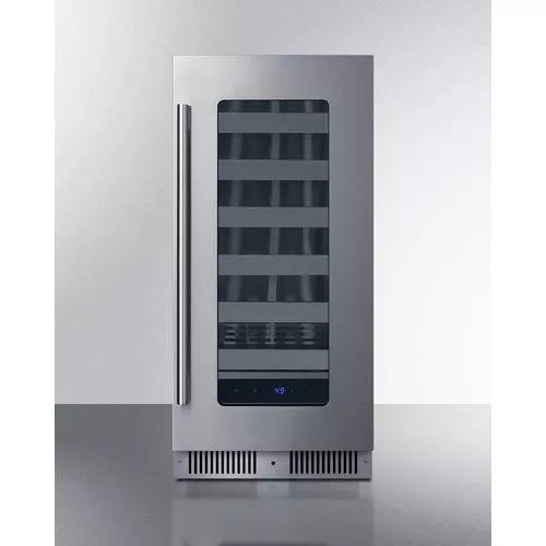 15" Wide Built-In Wine CellarDoor Swing RHD , Glass Summit SDHW1532