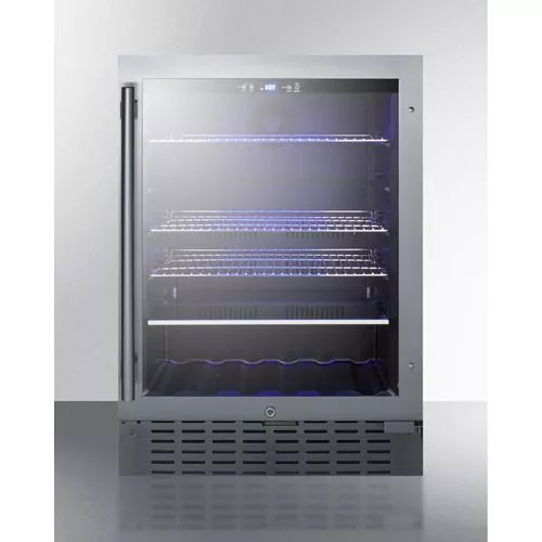 24" Wide Built-In Beverage CoolerDoor Swing RHD , GlassSummit SCR2466BCSS