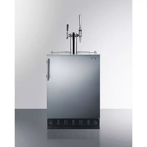 24" Wide Built-In Kegerator,ADA CompliantDoor Swing RHD , Stainless SteelSummit SBC58BLBIADA