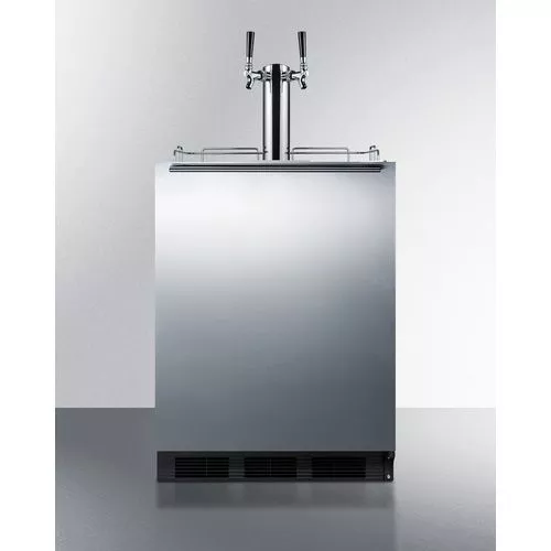 24" Wide Built-In Wine Kegerator,ADA CompliantDoor Swing RHD , Stainless SteelSummit SBC58BLBIADAWKDTWIN