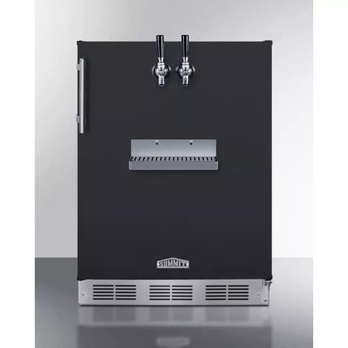 24" Wide Front Tap Built-In Beer Kegerator,ADA-Compliant Door Swing RHD , BlackSummit SBC58BFRTPADA