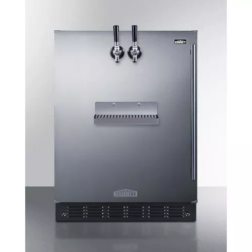 24" Wide Front Tap Built-In Cold Brew Coffee Kegerator, ADA-CompliantDoor Swing LHD , Stainless SteelSummit SBC7BRSFRTPCFADALHD