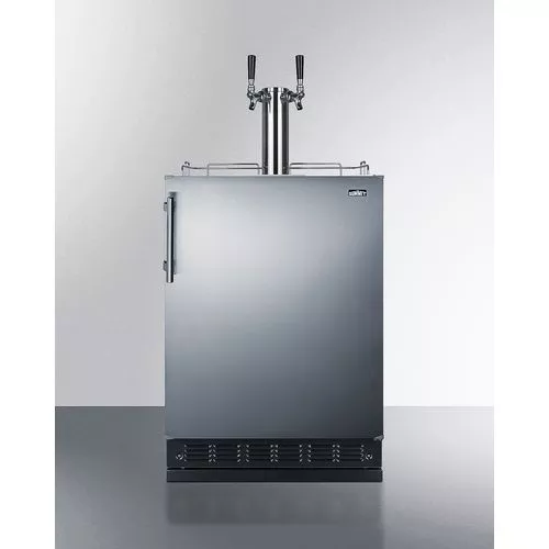 24" Wide Wine KegeratorDoor Swing RHD , stainless SteelSummit SBC7BRSWK2