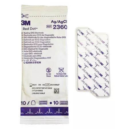 3M ECG Snap Electrode 3M Red Dot Resting Radiolucent 100 per Pack - M-386900-3335 | Bag of 100