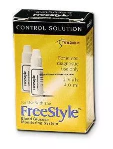Abbott Blood Glucose Control Solution FreeStyle Blood Glucose Testing Level 1 & Level 2 - M-728873-3988 | Each