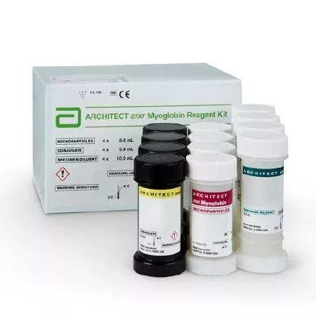 Abbott Reagent Kit Architect Cardiac Marker / Specific Protein Test Myoglobin For Architect ci8200 / i1000SR / i2000 / i2000SR Analyzers 400 Tests - M-883295-2859 | Box of 400
