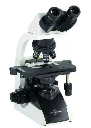 Accu-Scope Inc 3012 Series Microscope Siedentopf Type Binocular Head Infinity Plan Achromat 4X, 10X, 40XR, 100XR Oil 120V or 220V Rectangular Mechanical Stage - M-1037092-227 - Each