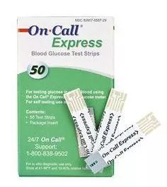 Acon Laboratories Blood Glucose Test Strips On Call 50 Strips per Box No Coding Required For On Call Glucose Meters - M-1103295-2161 | Box of 12