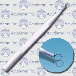 Acuderm Curette Dermal 7mm Loop Tip Stainless Steel Disposable 25/Bx