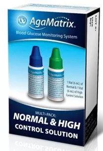 Agamatrix Blood Glucose Control Solution Blood Glucose Testing Level 1 & Level 2 - M-788709-3699 | Box of 1