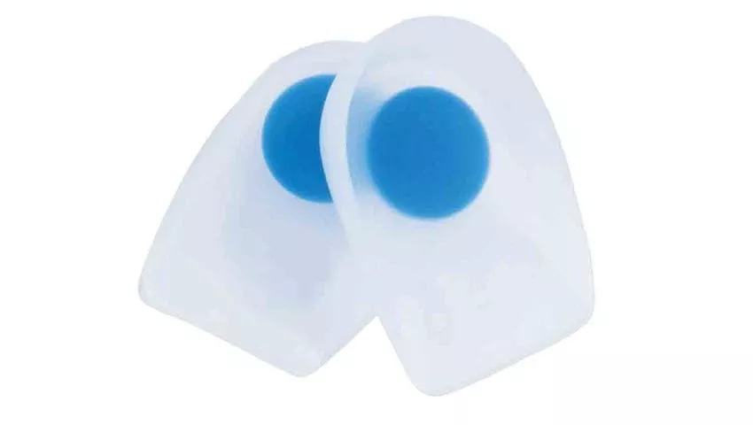 Alimed Cup Heel Silicone White/Blue Size Small 1/Pr