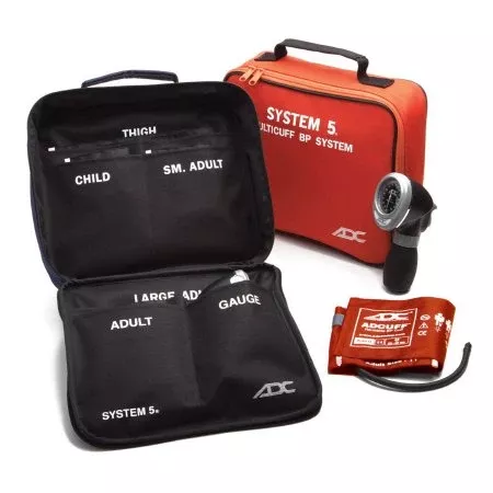 American Diagnostic Corp Aneroid Sphygmomanometer Plus 5 Cuffs System 5 1-Tube Handheld Small Adult / Child Multi Cuff Pack - M-257014-2472 | Each