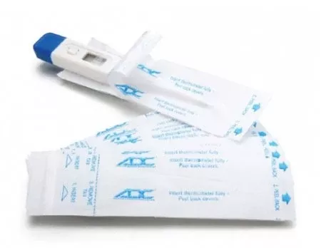 American Diagnostic Corp Axillary / Oral / Rectal Thermometer Probe Cover Adtemp For use with Digital Thermometer 50 per Box - M-742956-3524 | Box of 50