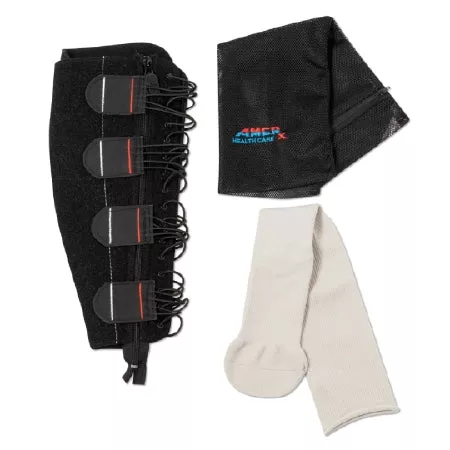 AMERX Health Care Compression Wrap with Liner EXTREMIT-EASE Knee High X-Small Red / Black Open Toe - M-1117861-1163 | Case of 12
