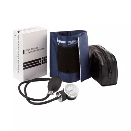 Aneroid Sphygmomanometer with Cuff BASIC 2-Tube Pocket Size Hand Held Adult Large Cuff - M-363779-4659 | Each