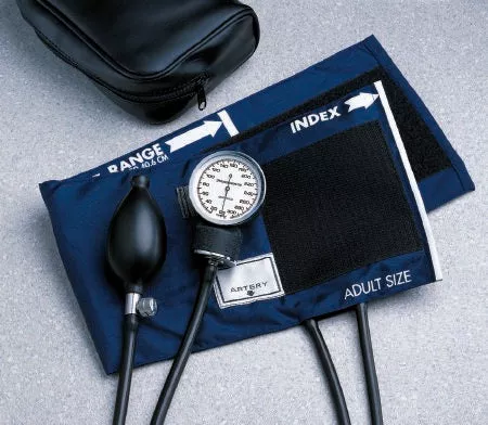 Aneroid Sphygmomanometer with Cuff BASIC 2-Tube Pocket Size Hand Held Small Adult / Child Small Cuff - M-363778-1666 | Each