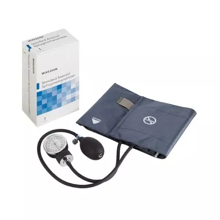 Aneroid Sphygmomanometer with Cuff McKesson Brand 2-Tube Pocket Size Hand Held Adult Medium Cuff - M-803197-3056 | Box of 1