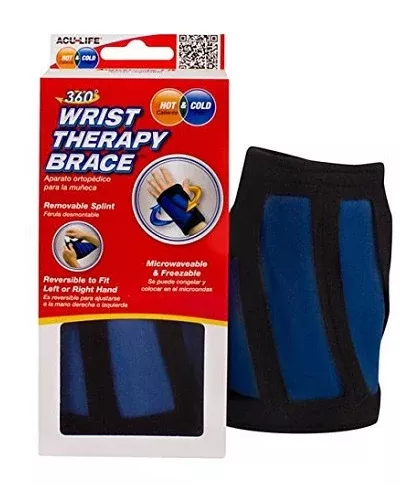 Apothecary Products Brace Ht/Cld Thrpy 360 Thrpy Adlt Wrst Blk/Blu Sz OSFA Rvrsbl Ea