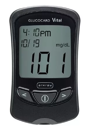 Arkray USA Blood Glucose Meter Glucocard Vital 7 Second Results Stores Up To 250 Results , 14 and 30 Day Averaging Auto Coding - M-783949-3965 | Box of 1