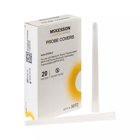 Axillary / Oral / Rectal Thermometer Probe Cover McKesson LUMEON For use with LUMEON Oral / Axillary and Rectal Electronic Thermometers 500 per Box - M-855094-2244 | Box of 1