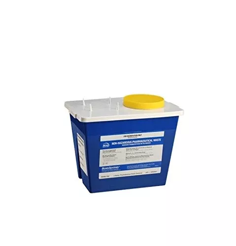 Bemis Healthcare Container Trash Sentinel 2gal Plastic Screw Cap Blue 30/Ca