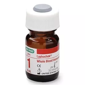 Bio-Rad Laboratories Assayed Control Lyphochek Whole Blood Immunosuppressant Level 2 6 X 2 mL - M-1044396-3359 | Box of 1