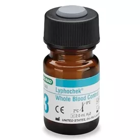 Bio-Rad Laboratories Whole Blood Control Lyphochek Red Cell Folate / Lead Tests Level 2 6 X 2 mL - M-563427-2183 | Box of 6