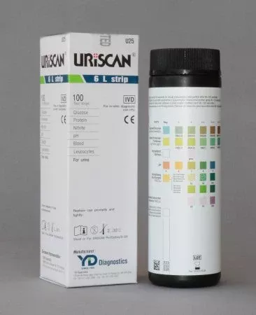 Biosys Labs Urinalysis Test Uriscan Blood, Glucose, Leucocytes, Nitrite, pH, Protein 100 per Bottle - M-1007009-3369 | Case of 10