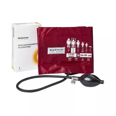 Blood Pressure Cuff and Bulb McKesson LUMEON Adult Arm Large Cuff 34 - 50 cm Nylon Cuff - M-803207-3202 | Box of 1