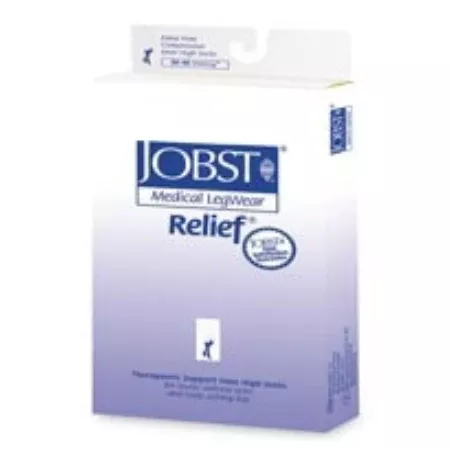 BSN Medical Compression Stocking JOBST Relief Knee High X-Large Beige Closed Toe - M-733485-2001 - Pair
