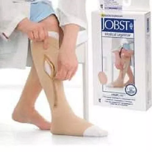 BSN Medical Compression Stocking with Liner JOBST UlcerCAREKnee High 2X-Large Beige Stocking: Open Toe, Liner: Closed Toe - M-815864-4729 | Each