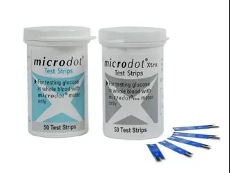 Cambridge Sensors USA Blood Glucose Test Strips Microdot 50 Strips per Box Strip contains the enzyme glucose dehydrogenase For Microdot Meters - M-800737-2689 | Case of 7500