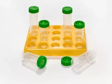 Caplugs Centrifuge Tube Conical Bottom Plain 50 mL Green Screw Cap Polypropylene Tube - M-897044-2504 - Case of 500