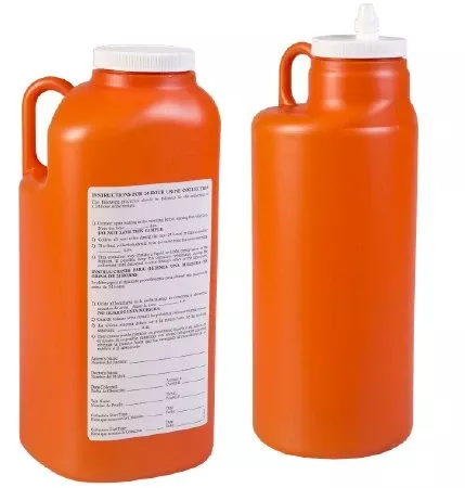 Cardinal 24 Hour Urine Specimen Collection Container Plastic 3,500 mL (118 oz.) Screw Cap Patient Information / Instructions for use NonSterile - M-1120723-2404 - Case of 24