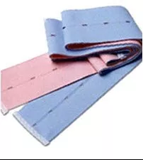 Cardinal Ultrasound Belt Kendall Buttonhole Abdominal Belt Pink and Blue Striped / 2-3/8 X 48 Inch For Use With Toco and Ultrasound Transducers - M-559007-2387 | Case of 50