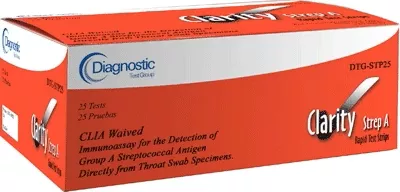 Clarity Diagnostics Rapid Test Kit Clarity Infectious Disease Immunoassay Strep A Test Throat Swab Sample 50 Tests - M-647978-3788 - Box of 1