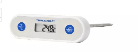 Cole-Parmer Inst. Digital Piercing Thermometer Traceable Fahrenheit / Celsius -58° to +536°F (-50° to +280°C) Stainless Steel Probe Insertable Battery Operated - M-987656-1447 - Each