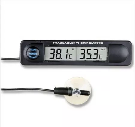 Cole-Parmer Inst. Digital Thermometer / Hygrometer with Alarm Traceable Fahrenheit / Celsius 32° to 140°F (0° to 60°C) Internal Sensor Flip-out Stand / Wall Mount Battery Operated - M-1061529-3083 - Each