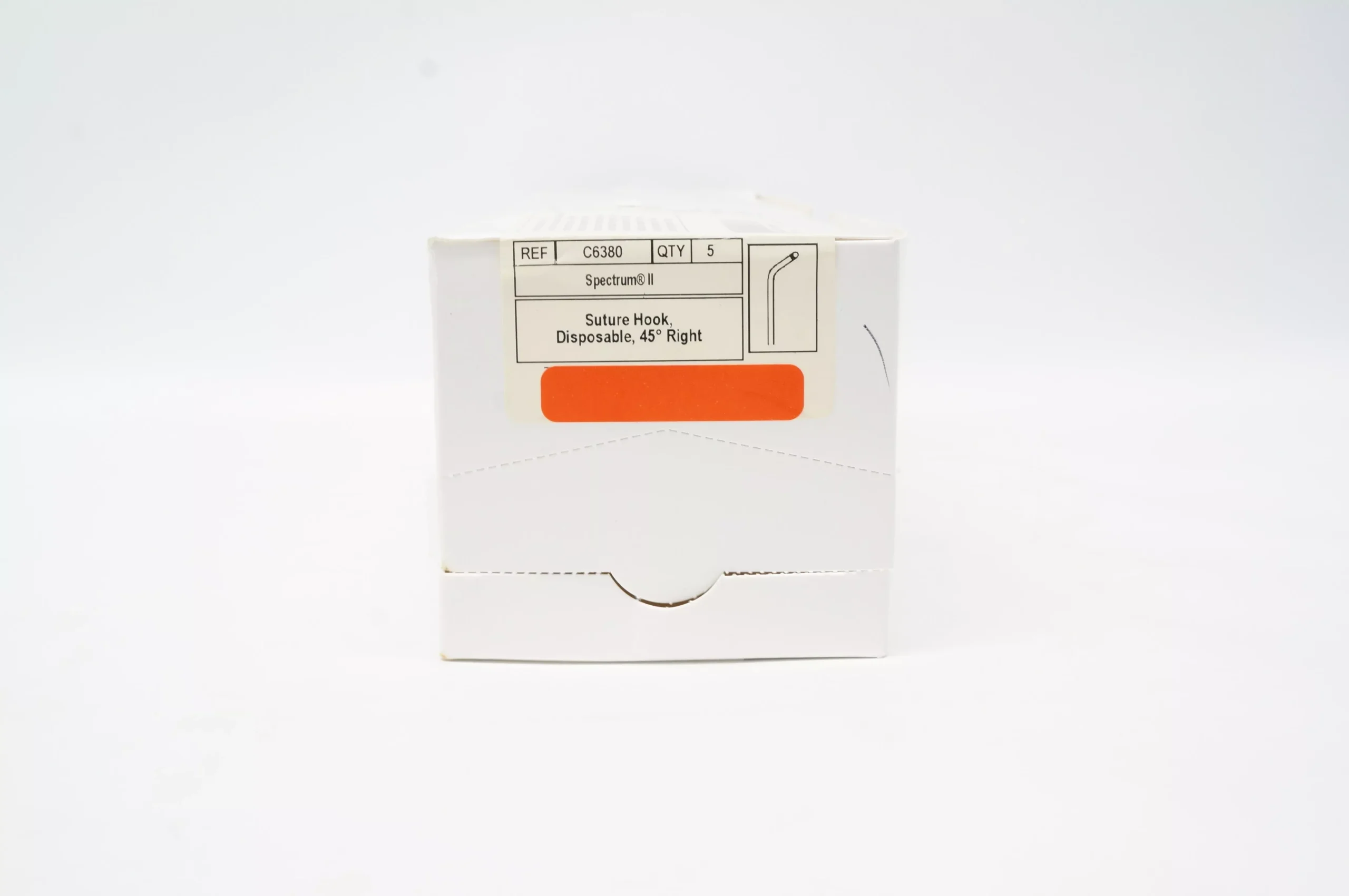 ConMed C6380 Spectrum II Stre. Hook, Disposable, 45° Right (x) - Box of 5