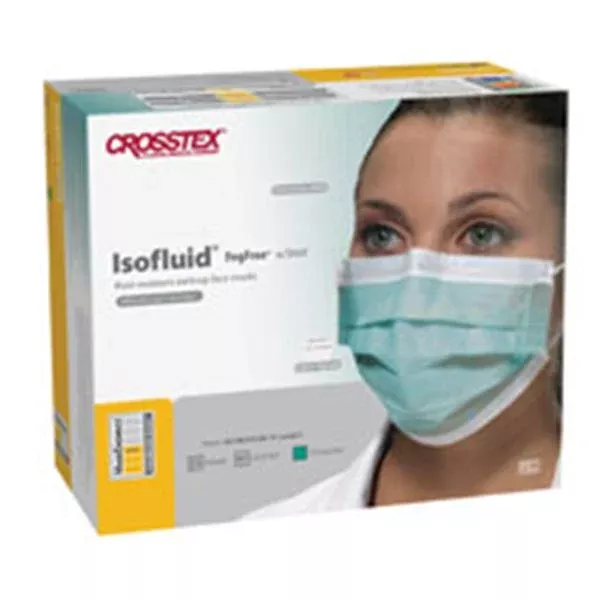 Crosstex International Combination Mask Earloop Isofluid Fogfree Turquoise 25/Bx, 16 BX/CA (GCIPWT)