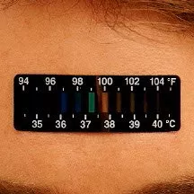 DeRoyal Single Patient Skin Thermometer Sensostrip 35 to 40 °C Line Indicator Display - M-307547-4647 | Case of 100