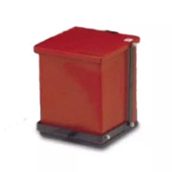 Detecto Scales Can Trash Baked Stl 4gal StpOn Pdl Full-Width Hng Ld Rd Sqr Ea