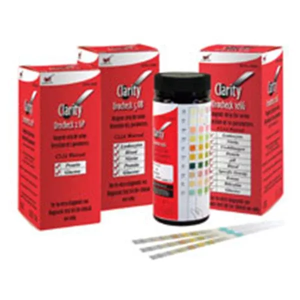 Diagnostic Test Group Clarity Urocheck 10SG Urinalysis Test Strip CLIA Waived 100/Bx