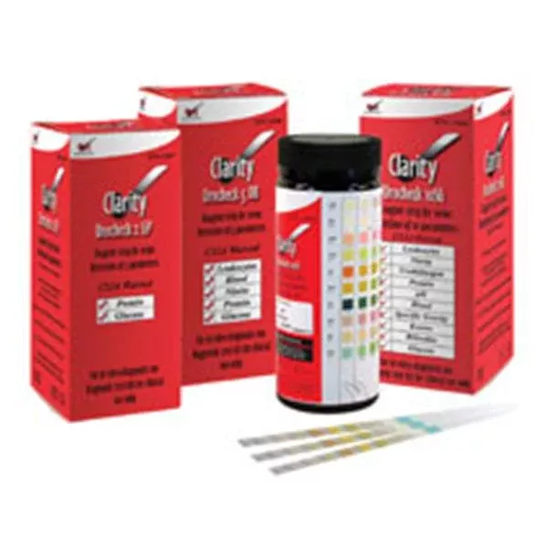 Diagnostic Test Group Clarity Urocheck 7 Urinalysis Test Strip CLIA Waived 100/Bx