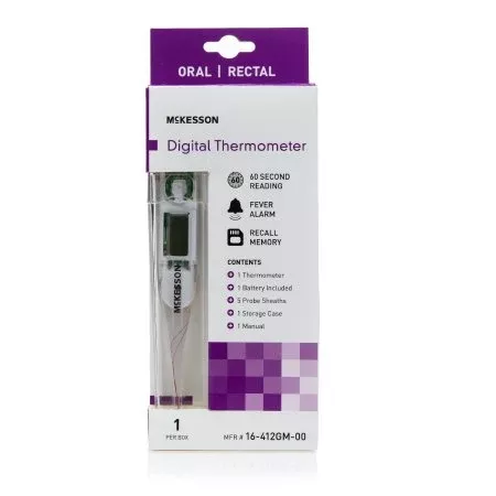 Digital Stick Thermometer McKesson Oral / Rectal / Axillary Probe Handheld - M-491097-4995 | Each