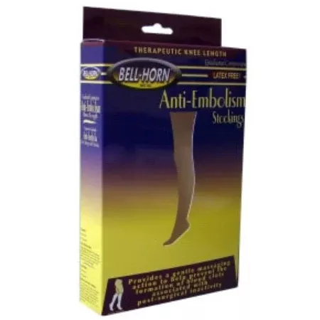 DJO Anti-embolism Stocking Bell-Horn Knee High Large / Regular White Closed Toe - M-874595-2083 - Pair