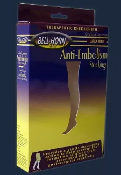 DJO Anti-embolism Stocking Bell-Horn Knee High Medium / Regular White Closed Toe - M-786918-3682 - Pair