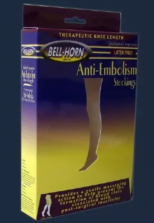 DJO Anti-embolism Stocking Thigh High Medium White Closed Toe - M-725117-19 - Pair