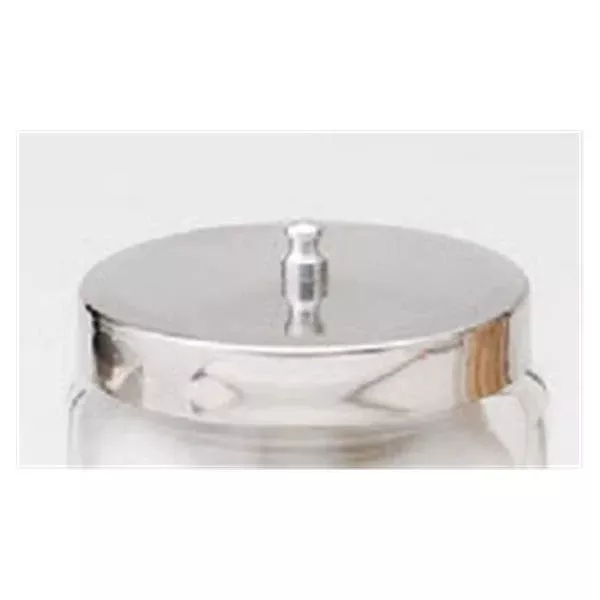 Dukal oration Cover Sundry Jar 3" Silver Stainless Steel Ea