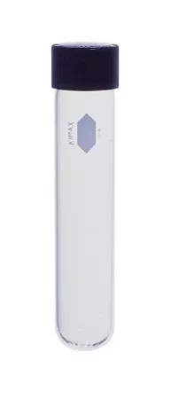 DWK Life Sciences LLC Kimble Kimax Test Tube Round Bottom Plain 16 X 100 mm 12 mL Without Color Coding Screw Cap Glass Tube - M-864735-1239 - Case of 288